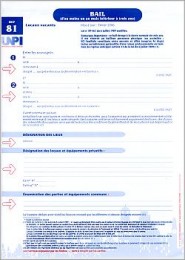 Bail de résidence secondaire (locaux nus) Tous les produits